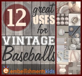 Make things, crafts, decor out of vintage baseballs