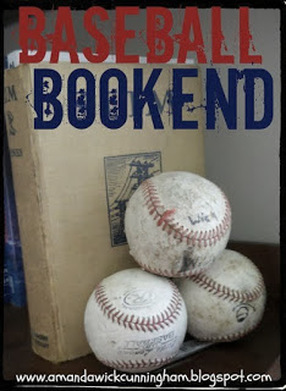 Vintage Baseball DIY Craft Bookends using old balls