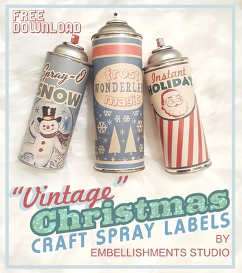 Holiday Crafts Spray Vintage Style Label Download by Aaron Christensen