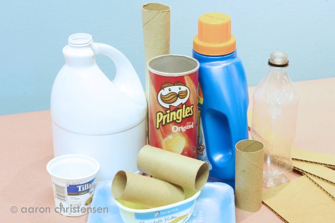 Recyclables Crafts - Create Animal heads.  Great idea for kids crafting.
