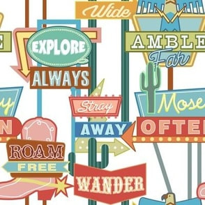 Southwest Fabric and Wallpaper Roam Wild and Free by Aaron Christensen