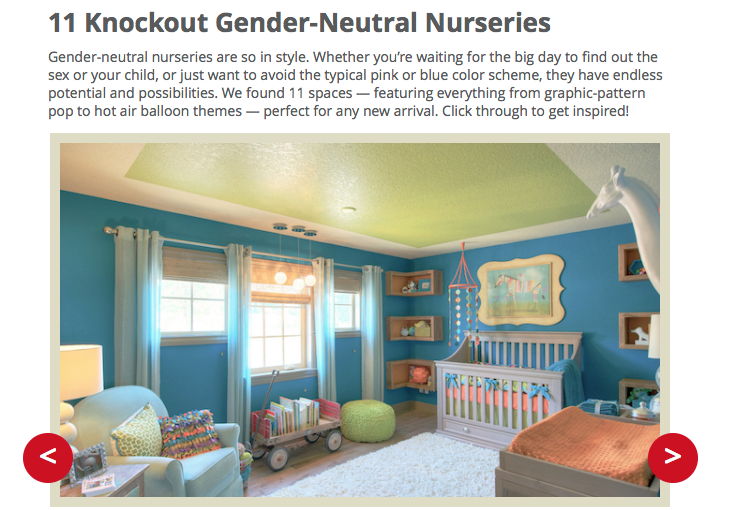 Bright gender neutral nursery by Embellishmentskids.com