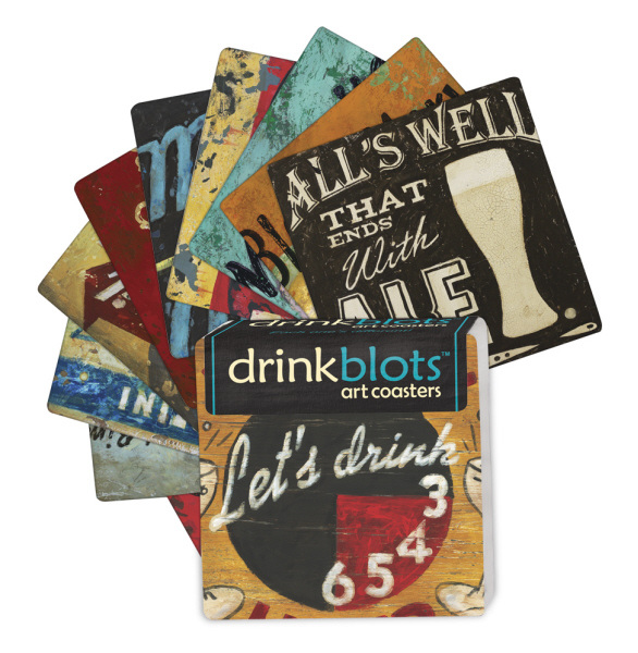 Drinkblots by MagnetWorks StudioM feature my cocktail imagery. These highly absorbent coasters celebrate the works of various artists in a practical yet visually exciting way.