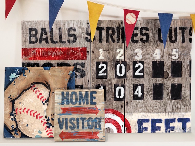 Baseball Themed Wall Art and Decor by Aaron Christensen.  From the Sandlot Collection.