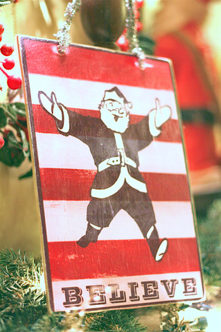 Retro Christmas Believe in Santa Art Free Download by Aaron Christensen