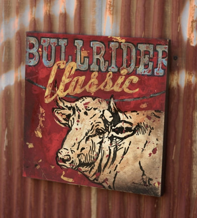 Bullrider Rodeo Farmhouse Wall Art by Aaron Christensen