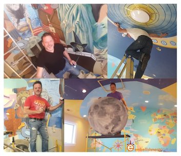 Muralist, Artist and Kids space designer Aaron Christensen.