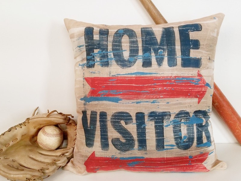 Home and Visitor Stadium Theme Pillow Cover