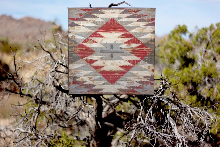 Native Weave Wall Art - featuring woven tribal look geometrics.