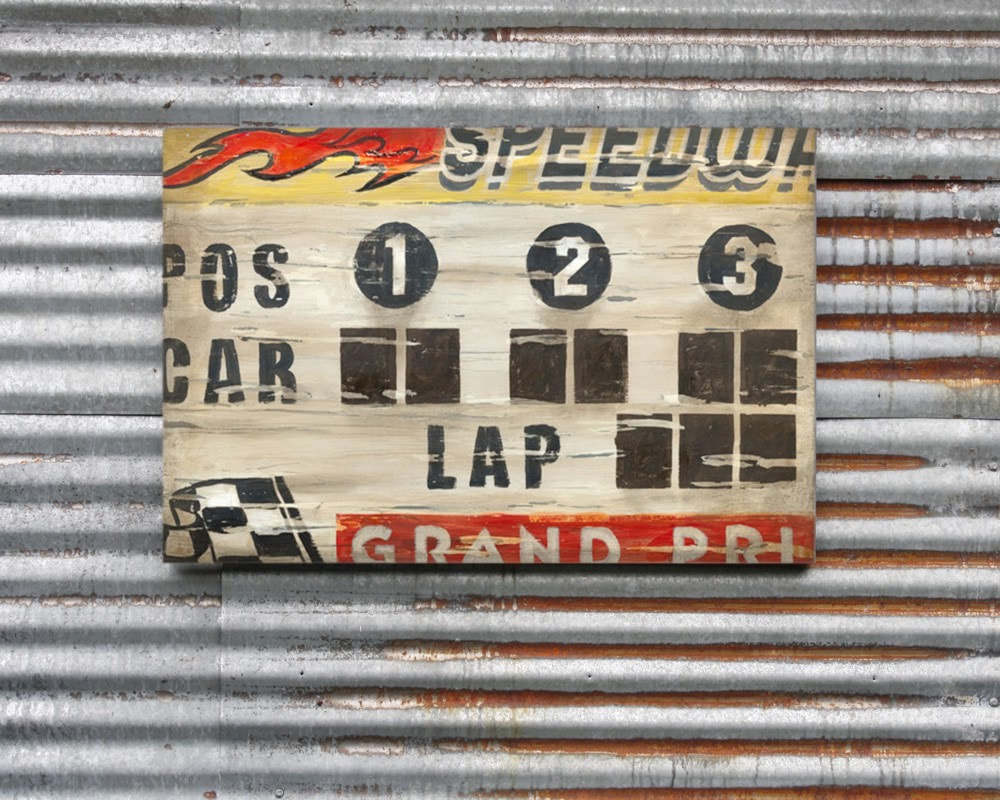 Gran Prix Leaderboard Race Car Track Scoreboard Wall Art Decor by Aaron Christensen