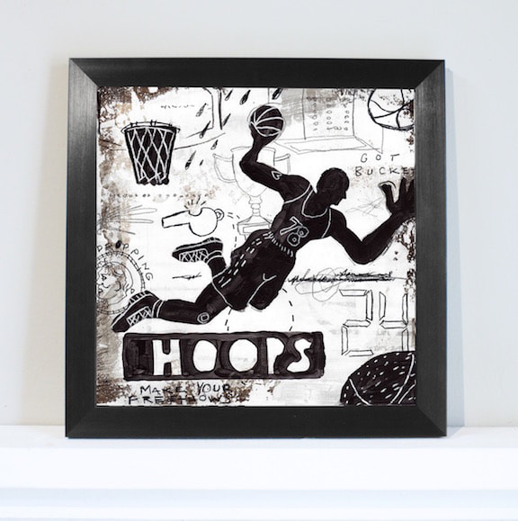 Basketball Sports Wall Art Decor for Boys and Teens