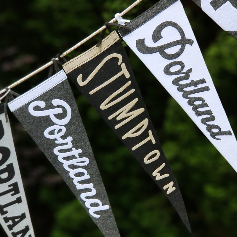 Portland Oregon Felt Pennants make great gifts, souvenirs and decor. Show your PDX love!