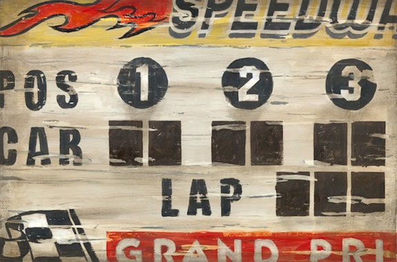 Race Car Track Leaderboard Wall Art